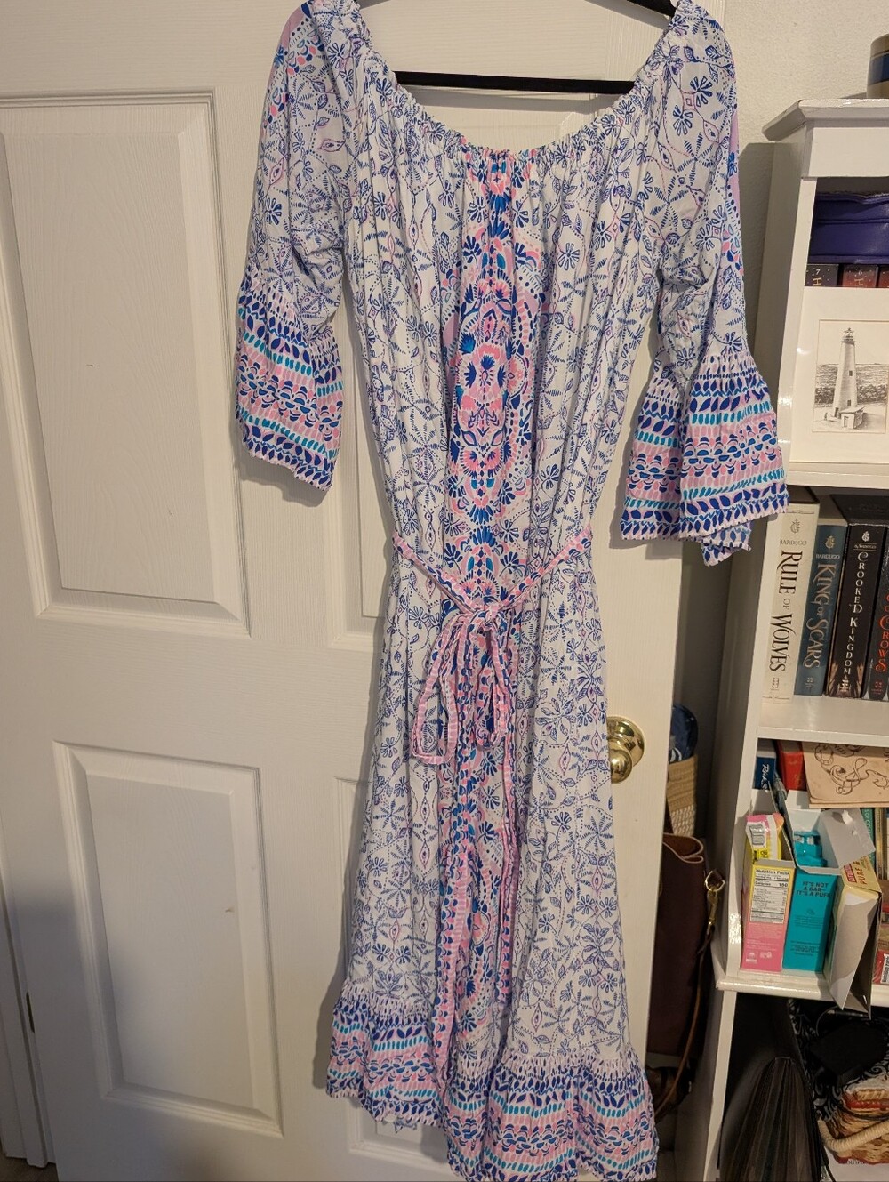 Lily Pulitzer Off The Shoulder Midi Dress